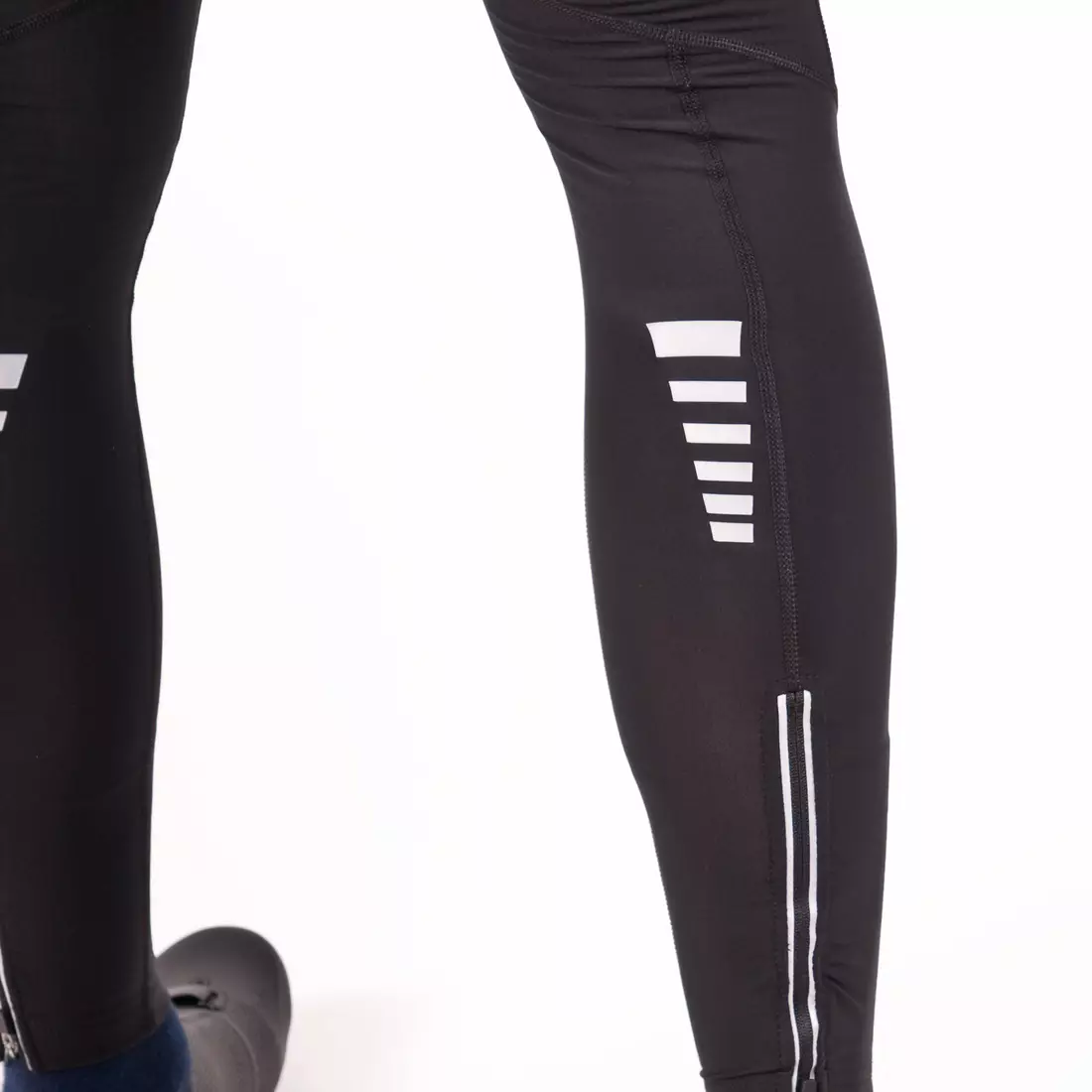 KAYMAQ DKBT-2022 zateplené cyklistické nohavice, gélová vložka, traky, čierna
