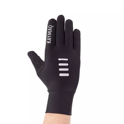 KAYMAQ GLA-002 cyklistické rukavice jar / jeseň, čierne