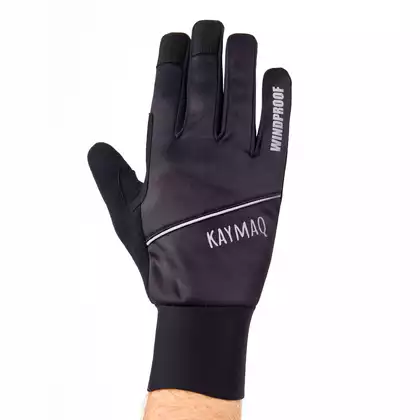 KAYMAQ GLW-001 zimné cyklistické rukavice, čierne