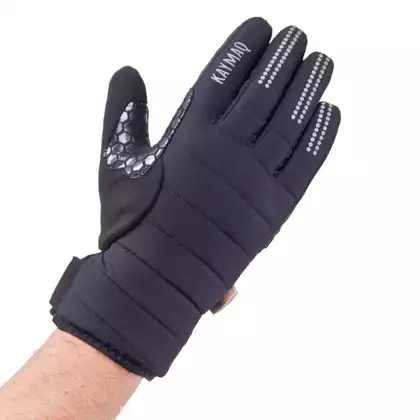 KAYMAQ GLW-003 zimné cyklistické rukavice, čierne