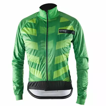 KAYMAQ JWS-001 Pánska zimná cyklistická bunda, softshell, zelená