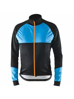 KAYMAQ JWS-002 Pánska zimná cyklistická bunda, softshell, čierno-modrá
