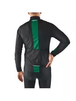 KAYMAQ JWS-002 Pánska zimná cyklistická bunda, softshell, čierno-zelený