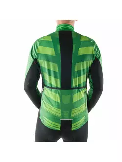 KAYMAQ pánska zimná cyklistická bunda softshell, zelená JWS-001