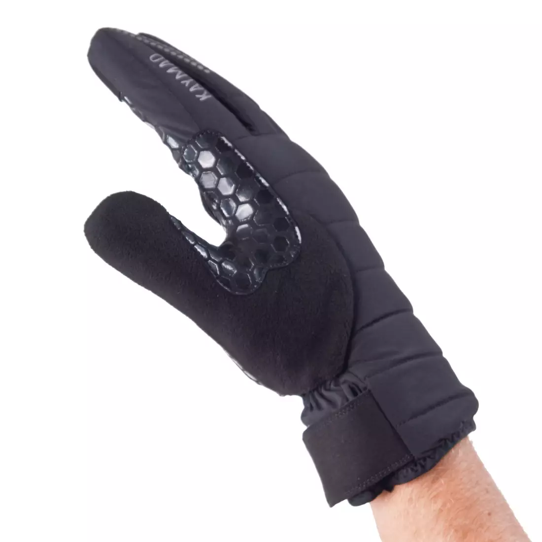 KAYMAQ zimné cyklistické rukavice, čierne GLW-003