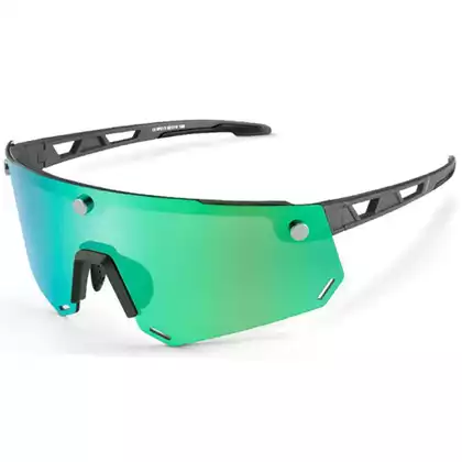 Rockbros SP213GY Polarizované cyklistické / športové okuliare, čierne 