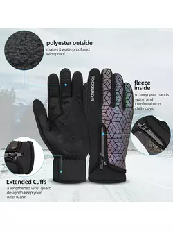Rockbros zimné softshellové cyklistické rukavice, cameleon 16140778007