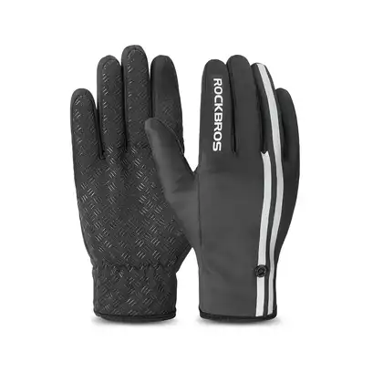 Rockbros zimné cyklistické rukavice, čierne 16410777005-S077-7