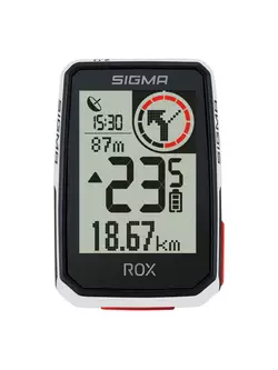 SIGMA Počítadlo bicyklov ROX 2.0 WHITE TOP MOUNT SET SIG-01053