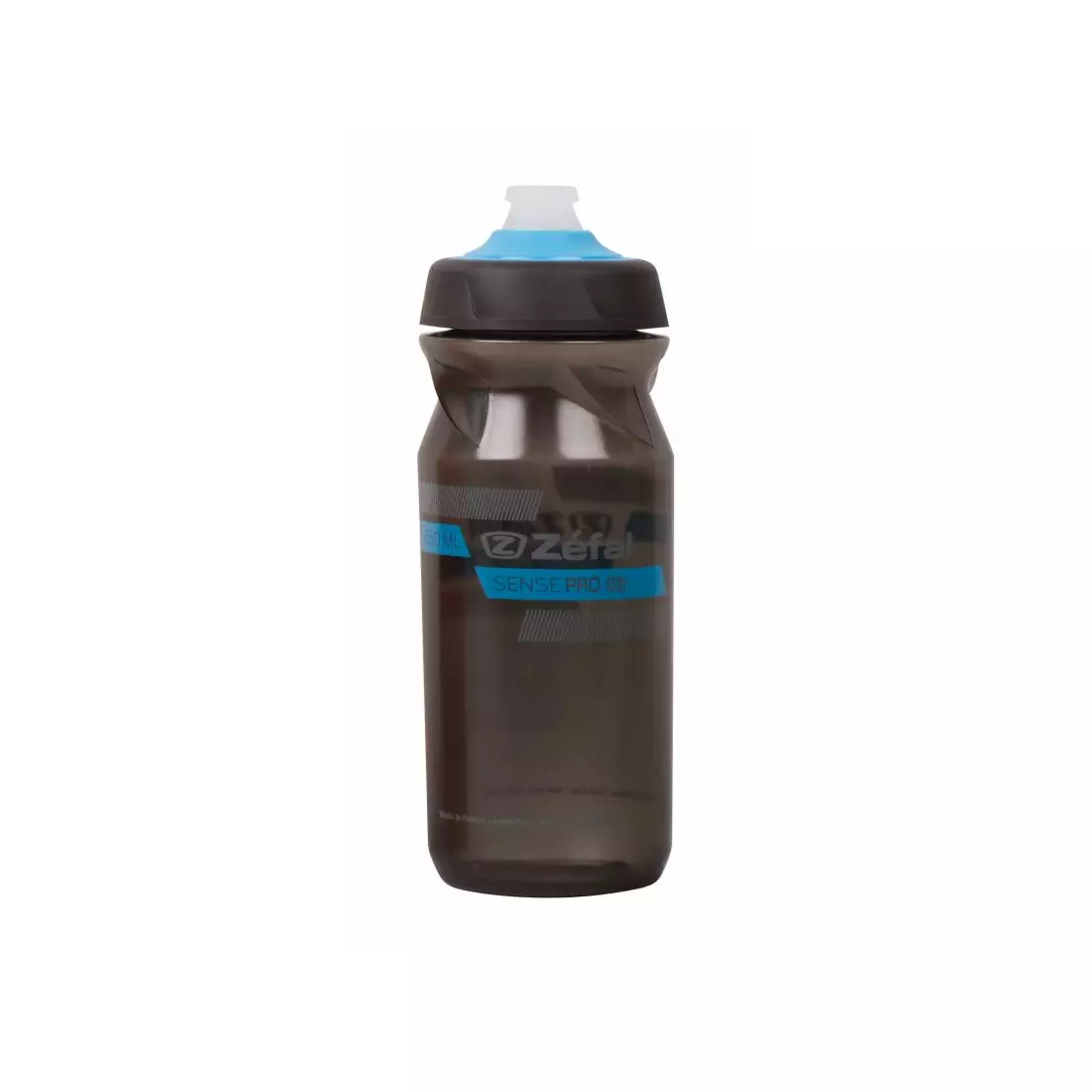 ZEFAL cyklistická fľaša na vodu SENSE PRO 0,65L smoked black/cyan blue ZF-1452