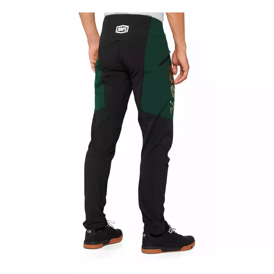 100% R-CORE X Pánske cyklistické nohavice Limited Edition, zeleno-čierne