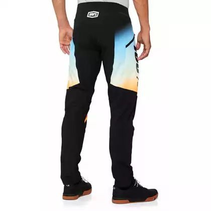 100% R-CORE X Pánske cyklistické nohavice Limited Edition, čierna a oranžová