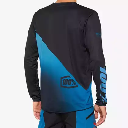 100% R-CORE X pánsky cyklistický dres s dlhým rukávom, black slate blue 