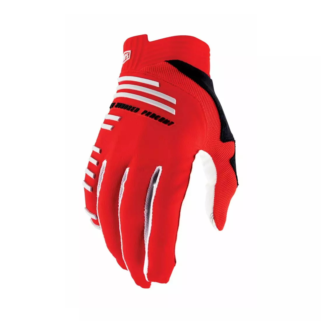 100% R-CORE pánske cyklistické rukavice, Červená
