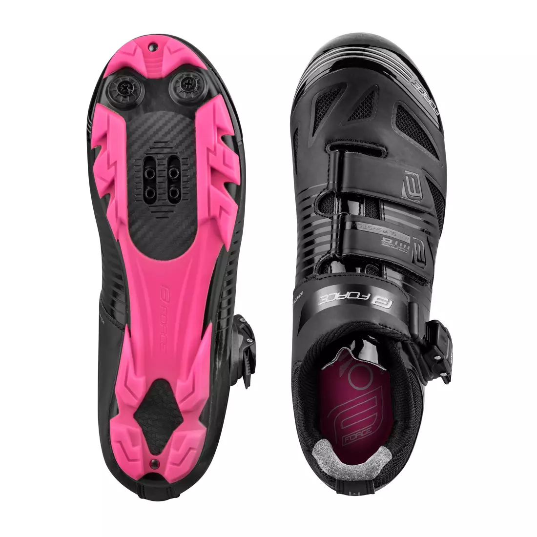 FORCE dámske cyklistické topánky MTB TURBO black/pink 9407735