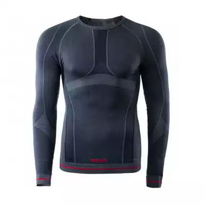BRUGI, termoaktívne spodné prádlo - pánske tričko, 4RAT, X15-NERO GRIGIO, čierne