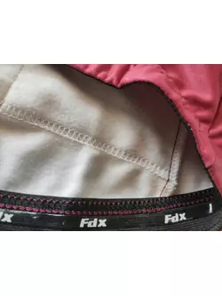 FDX 2100_01 Dámska zateplená cyklistická mikina, bordó-ružová