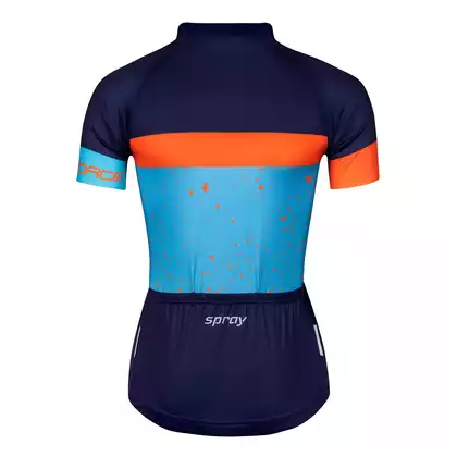 FORCE dámsky cyklistický dres SPRAY LADY blue/orange 90013402