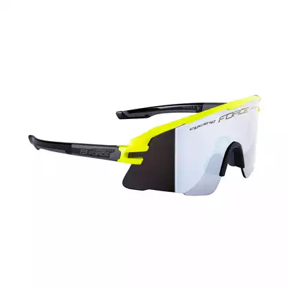 FORCE športové okuliare AMBIENT (black mirror lens S3) fluo/grey 910933
