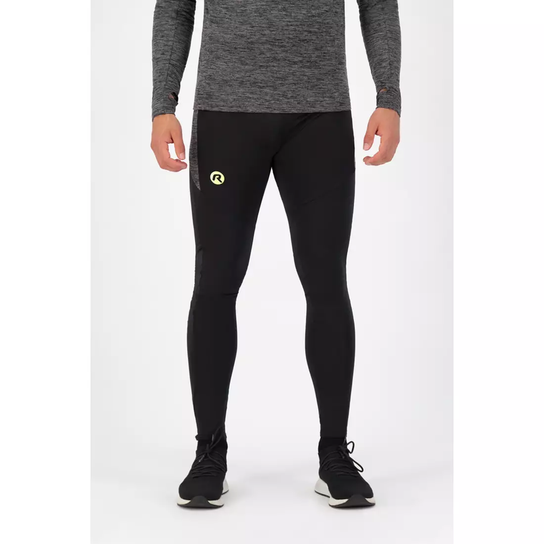 Rogelli ENJOY pánske zateplené joggingové nohavice, čierna reflexná