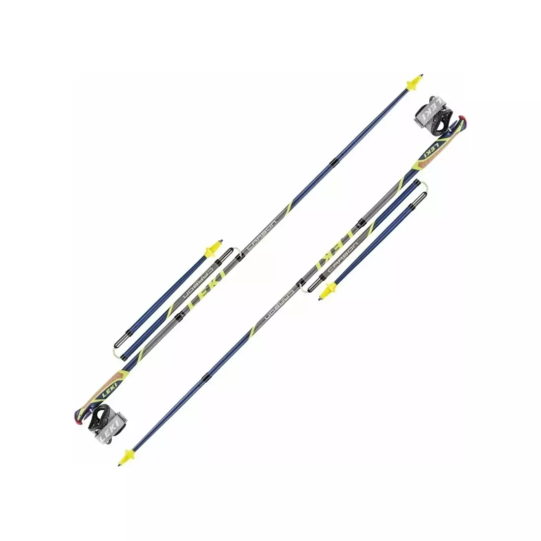 LEKI Micro Flash Carbon Nordic walking/trekingové palice, modro-žltá