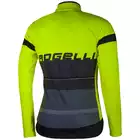 Rogelli HYDRO nepremokavý pánsky cyklistický dres s dlhým rukávom, fluórovo žltá