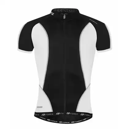 FORCE T12 Cyklistický dres, čierno-biely
