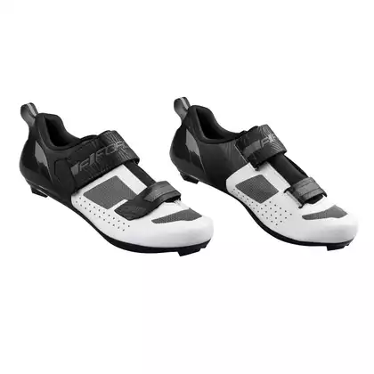FORCE TRIA Triatlonové cyklistické topánky, čierno-biele