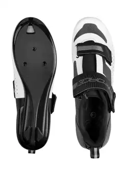 FORCE TRIA Triatlonové cyklistické topánky, čierno-biele