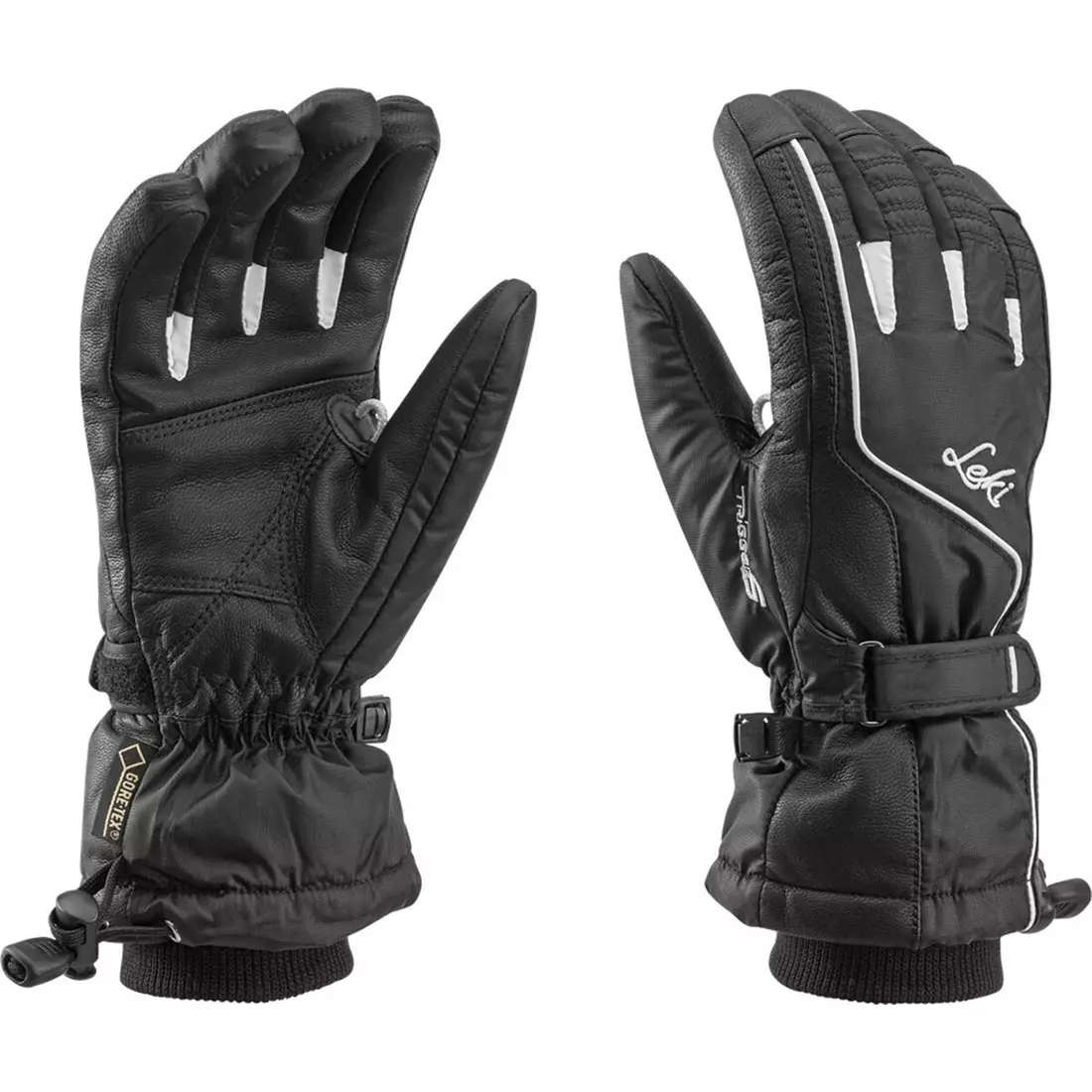 LEKI Dámske lyžiarske rukavice Sierra S GTX Lady, black, 63487302080
