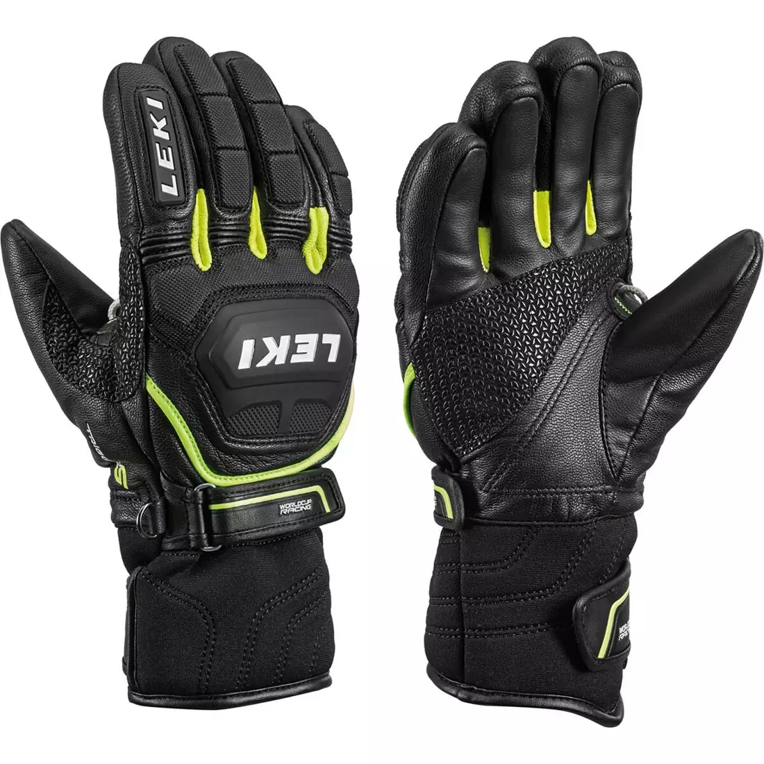 LEKI Detské lyžiarske rukavice WCR Flex S Junior, black, 63480032050