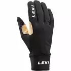 LEKI Nordic Race Premium zimné rukavice, čierna a béžová
