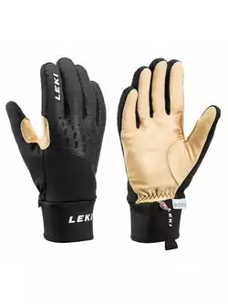LEKI Nordic Thermo Premium zimné rukavice, čierna a béžová
