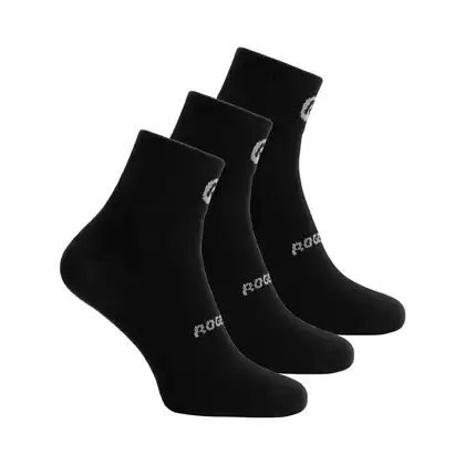 Rogelli CORE detské ponožky 3pack čierna