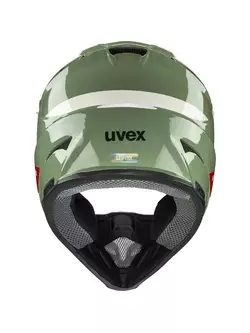 UVEX HLMT 10 BIKE Cyklistická prilba Full Face, zeleno-biely