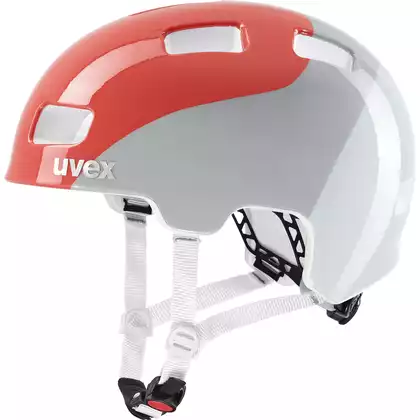 UVEX HLMT 4 Detská cyklistická prilba, červeno-biela