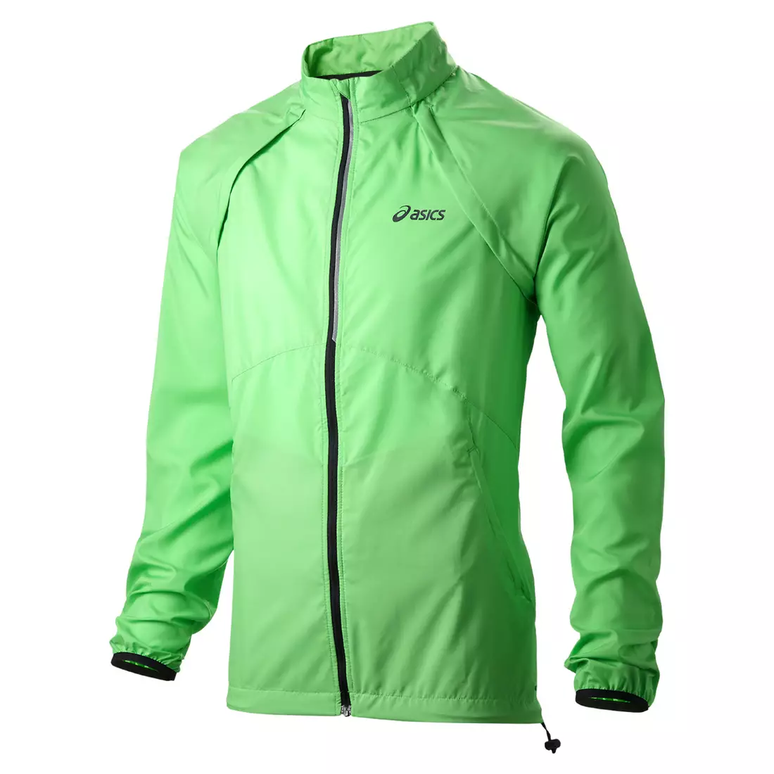 ASICS 110514-0498 CONVERTIBLE BUNDA - pánska bežecká vetrovka, odnímateľné rukávy - farba: Zelená