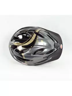 BELL STRUT - dámska cyklistická prilba, čierna, strieborná a zlatá