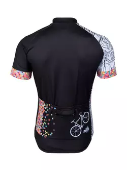 MikeSPORT DESIGN - PIXEL - pánsky cyklistický dres, celoprepínací na zips