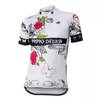 MikeSPORT DESIGN - ROSES - dámsky cyklistický dres, farba: Biela