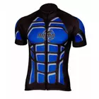 Pánsky cyklistický dres MikeSPORT DESIGN BODY, čierno-modrý