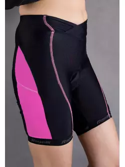 ROGELLI BYLA - dámske cyklistické šortky, farba: čierna a ružová