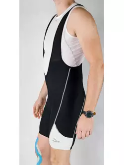 ROGELLI MAGASA - pánske šortky s náprsenkou, COOLMAX - farba: Čierno-biela