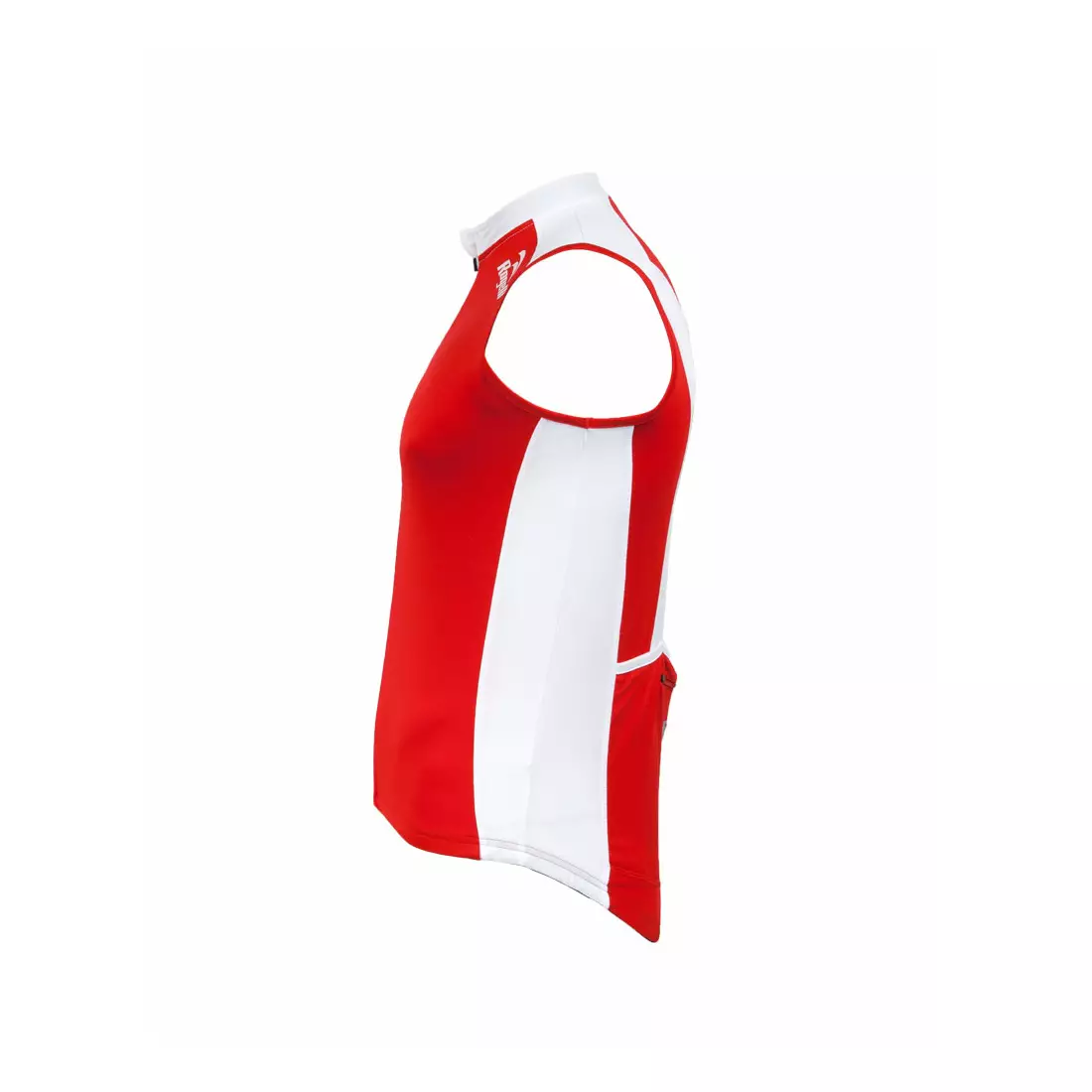 ROGELLI POLINO - pánsky cyklistický dres bez rukávov, farba: červená a biela