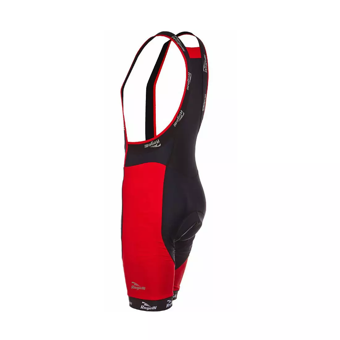 ROGELLI PORCARI - pánske šortky s náprsenkou, farba: čierna a červená