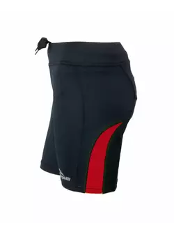 ROGELLI  RUN  EDIA - dámske športové šortky, farba: čierna a červená