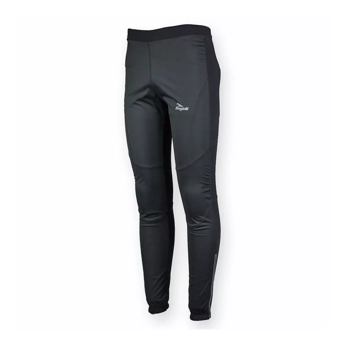 ROGELLI RUN - RIBERA - pánske zateplené bežecké nohavice, SOFTSHELL, farba: čierna