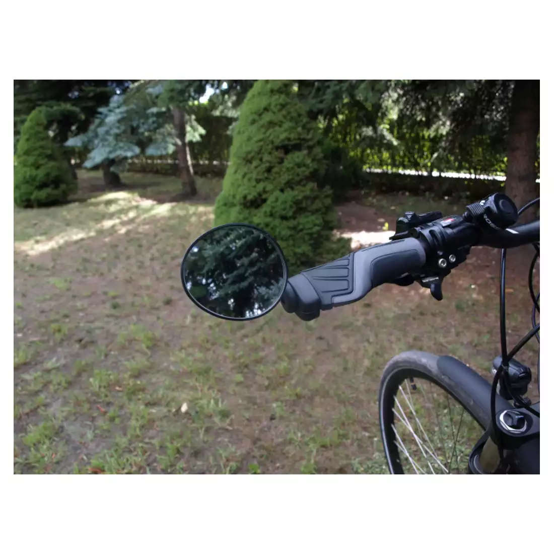 AJS MINI univerzálne zapustené zrkadlo na bicykel, čierna