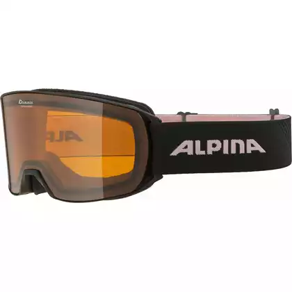 ALPINA NAKISKA lyžiarske/snowboardové okuliare, black-rose matt
