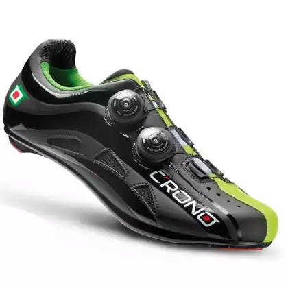 CRONO FUTURA 2 pánska cyklistická obuv - cestná, čierna a zelená